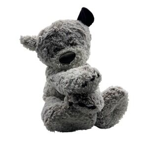 DEMDACO Giving Collection Plush Bear 12 Inch Gray Stuffed Animal Mismatched Ears